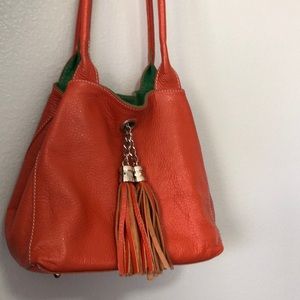 Italian leather reversible purse